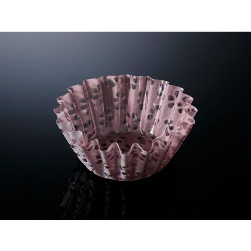 Washi Paper Dishware: Side Dish Cup, Jubako Box Divider, Omote-Washi Case, Colorful Small Plum Blossom Design (M, Pink, Small Plum Blossom Japanese Pa