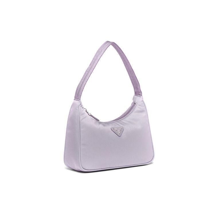Prada Re-Edition 2000 Front Logo Zipper Closure Re-Nylon Mini Handbag Women handbags Wisteria 1NE515_RDH0_F0230
