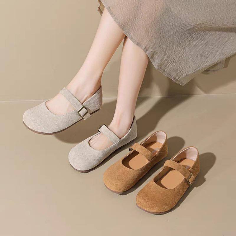 Fashion Women's 2025 New Spring Bean Shoes with Skirt Slip-on Soft Sole Mary Jane Single Shoes