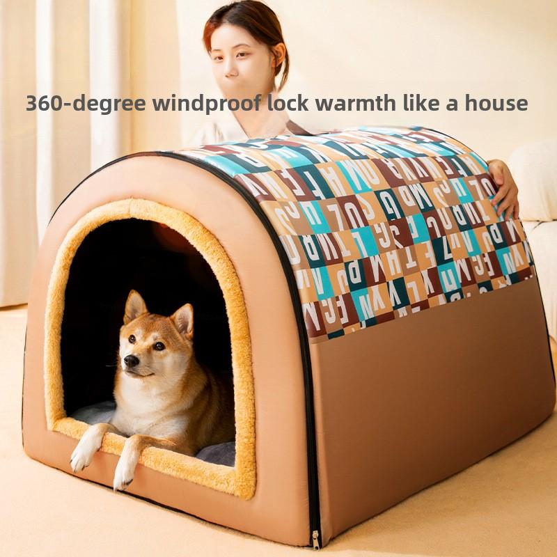 Kennel Medium and Large Dog Oversized House Dog House Dog Bed Removable and Washable Golden Retriever Pet Supplies Universal In All Seasons