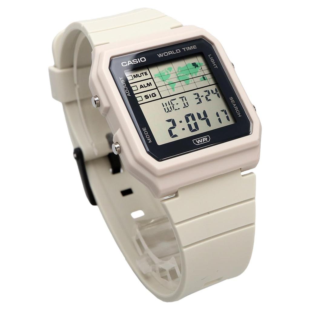 CASIO World Time Digital Unisex Watch LF-30W-8A Bio-based Plastic Band ivory overseas model