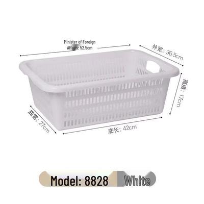 ZhiShi Thickened Rectangular Plastic Household Vegetable Basket with Handle