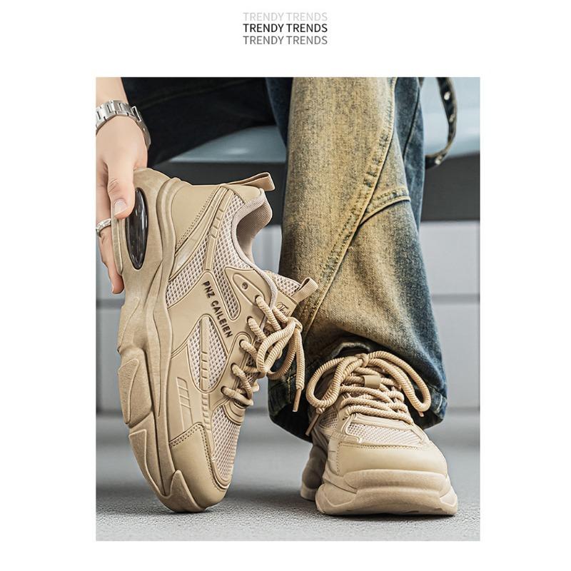Men Breathable Mesh Thick Sole Casual Fashion Sports Running Dad Sneakers