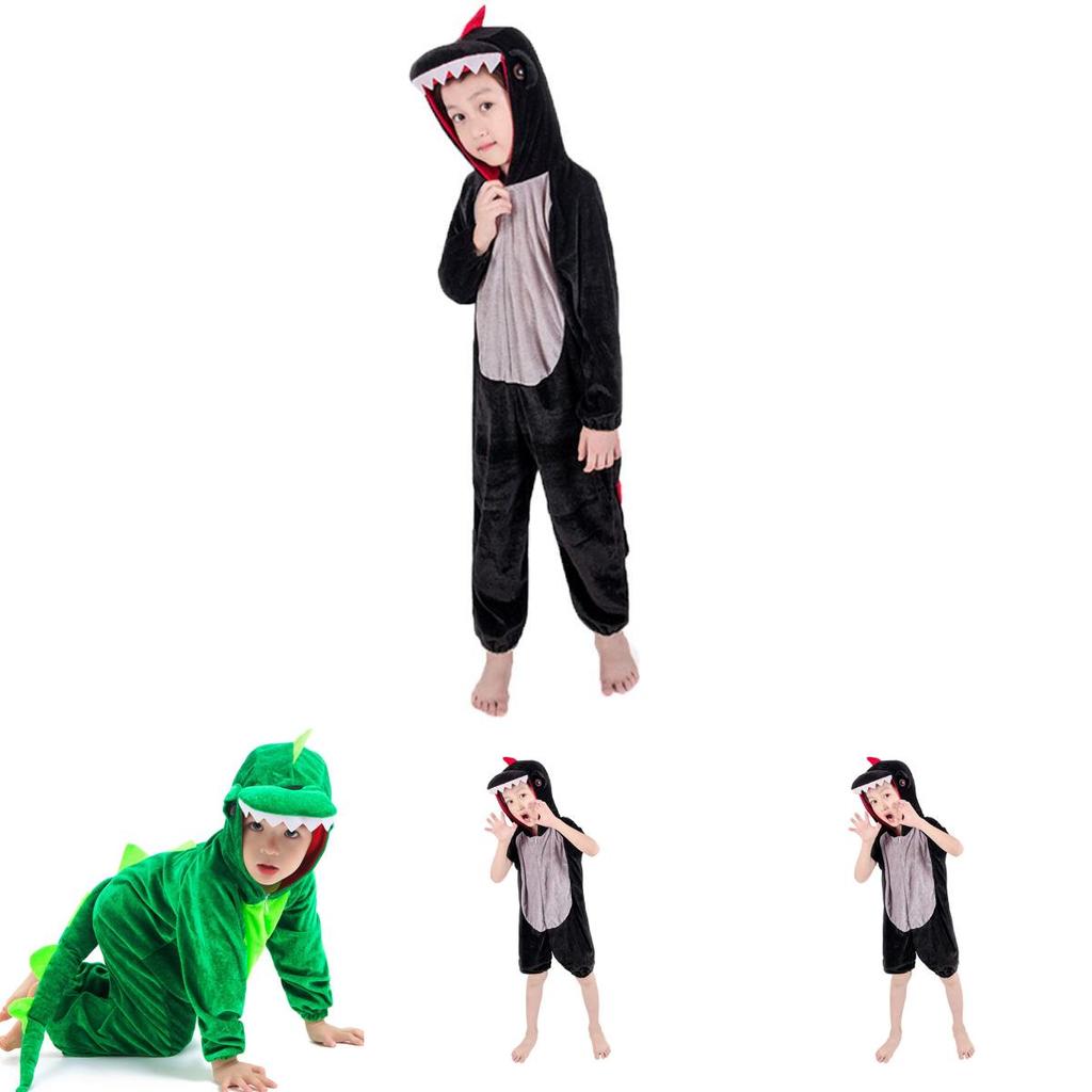 Vibrant Unisex Halloween Dinosaur Costume Crocodile Jumpsuit For Kids Cosplay Events