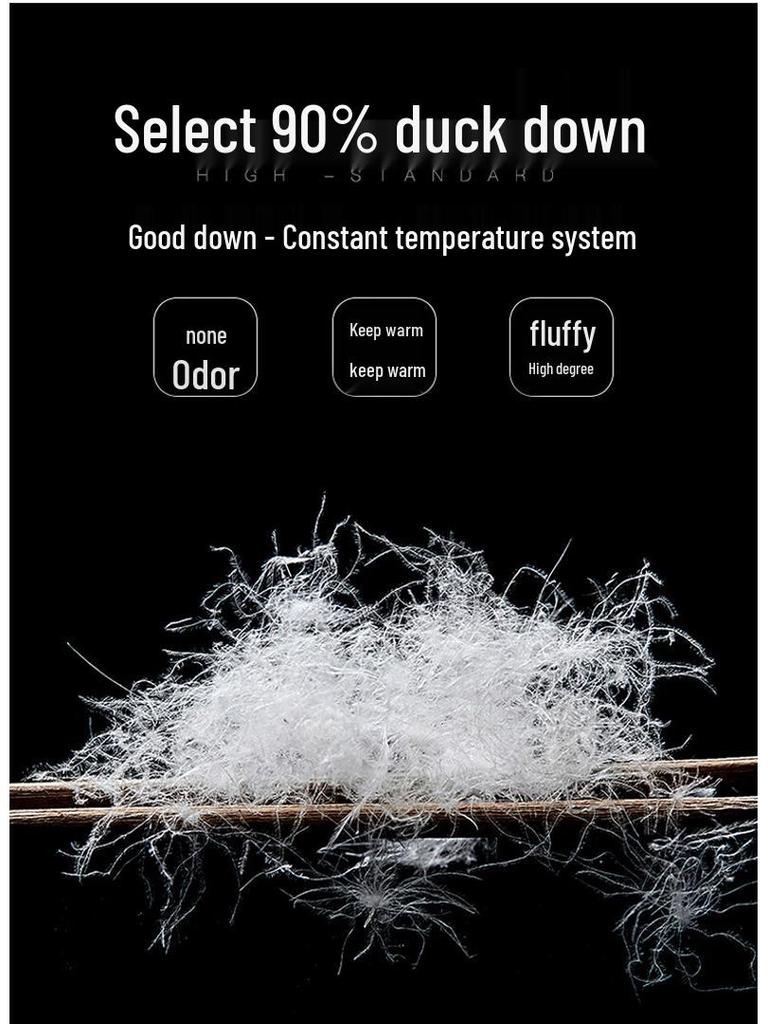 Men's Waterproof Cold-Resistant Down Jacket - 90% White Duck Down, Winter Casual Thickened Workwear, Trendy Design