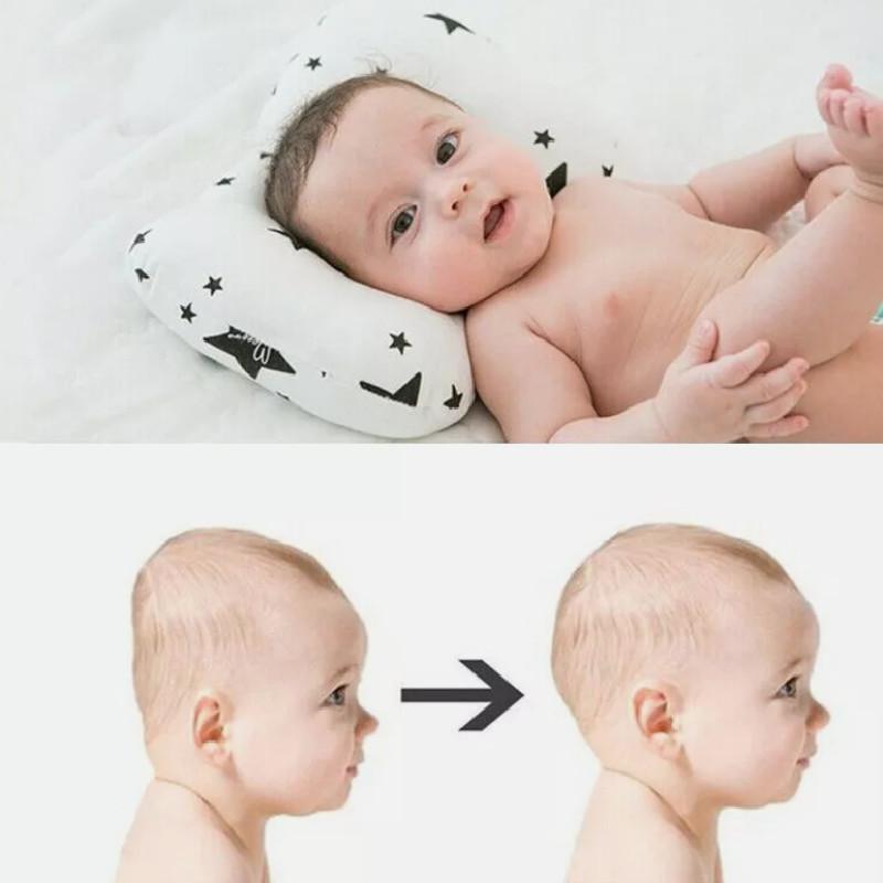 Crib Baby Newborn Pillows Premium Soft Infant Prevent Flat Head Shaping Dimple