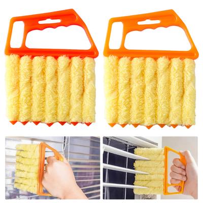 Spolverino per Tende da Finestra Spazzola per Pulizia Manico Antiscivolo 7 Dita Pulitore per Prese d'Aria del Condizionatore Strumento Lavabile per Mini Tende
