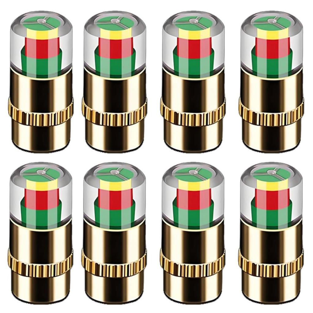 2.4Bar 36PSI Tyre Pressure Monitor Valve Caps Easy To Read 3 Color Eye Alert Tyre Valve Caps Pressure Monitor Indicator for Cars