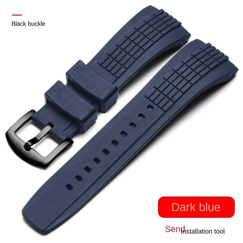 Für Seiko VELATURA/SRH Serie SPC007 Wasserdicht Schweißbeständig Silikon Outdoor Sport Gummi-Uhrenarmband Uhrenarmband Herren 26mm
