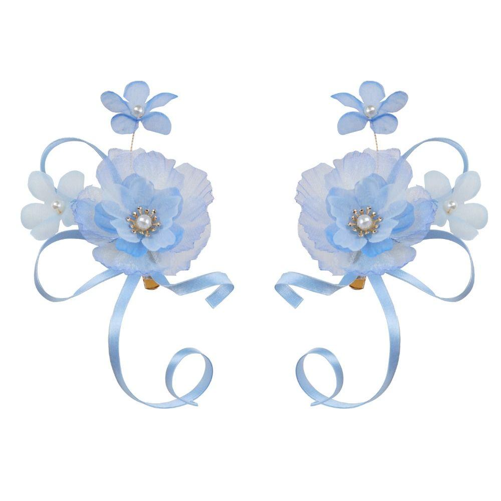 Bow Flower Hairpin Tassel Chinese Style Hair Clip Hanfu Hair Accessories Summer Accessories