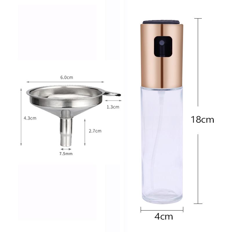 1PC Kitchen Baking Glass Olive Oil Spray Bottle Vinegar Oil Sprayer Seasoning Bottle Soy Sauce Empty Bottle for BBQ Salad