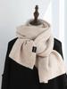 Solid color scarf women's autumn and winter new Korean atmosphere thickened knitted scarf winter warm versatile scarf men