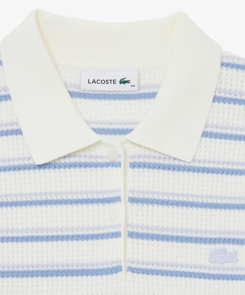 LACOSTE Women'S Striped Sweater Polo Shirt Pf710E-56G Aey