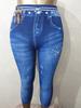 Leginsy Legginsy Damskie Ala Jeansy Ozdobne Rybaczki 44 46 48 2Xl-3Xl Gn16
