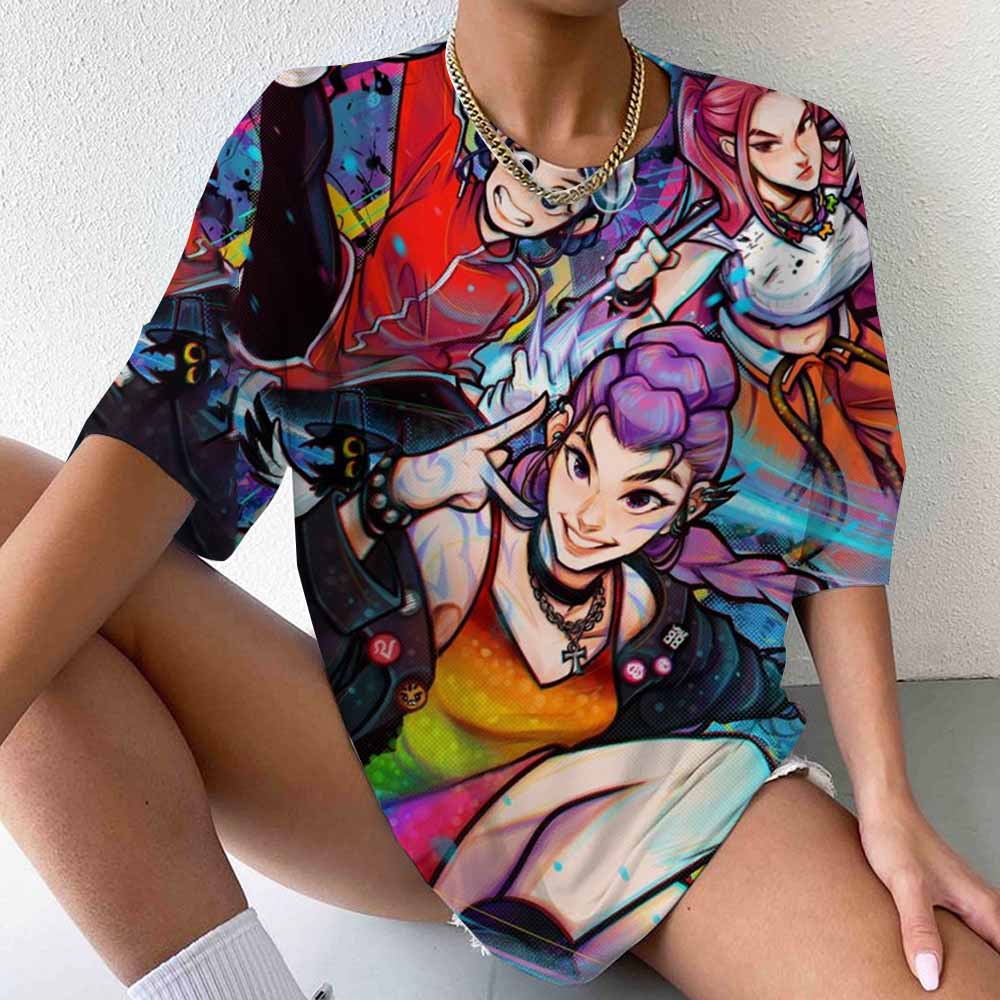 K-Pop Anime Demon Hunters Saja Boys Classic T-shirt Men Women's Fashion Creativity Popular T Shirt Loose Cotton Casual T Shirts