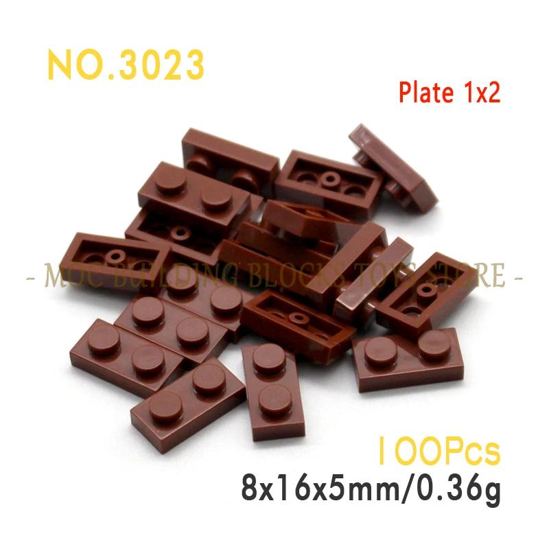 Moc Parts 3023 Plate 1X2 Building Block Bricks Classic Diy Architecture Creative Education Compatible With Accessories Toys
