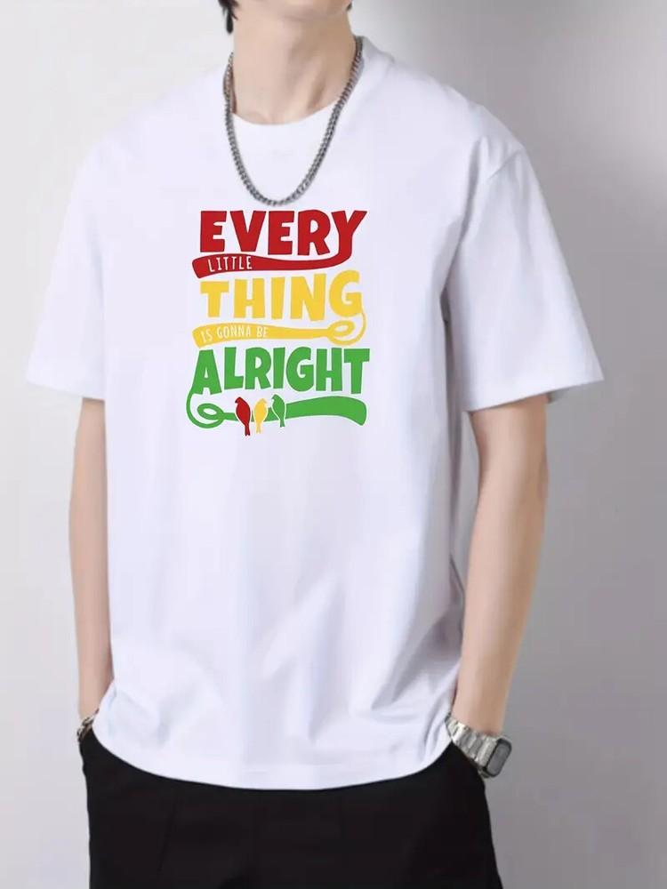 Bob Marley TShirt Reggae Jamaican Love Alright Graphic Tee Summer Top S