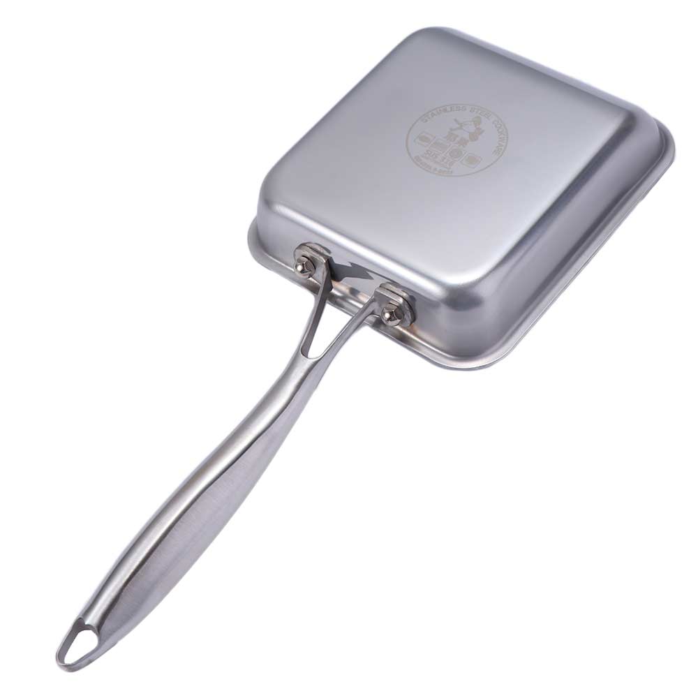 Rectangular Japanese Omelette Pan Stainless Steel Sandwich Skillet Durable Egg Frying Pan Cooking