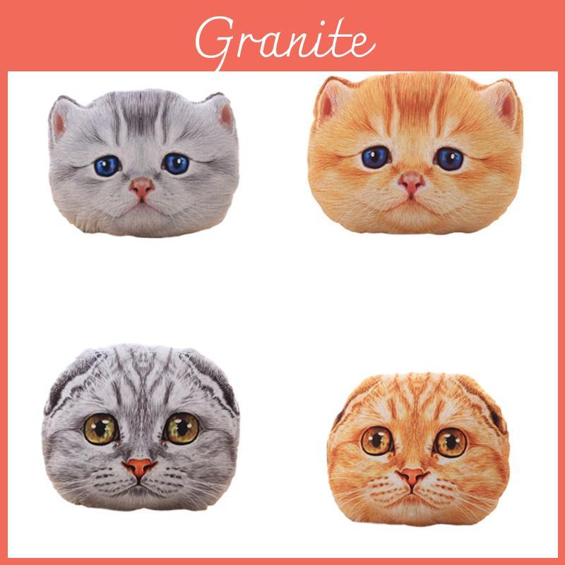 Plush Alien Cat Pillow Available In Gray Folded Ear Cat And Yellow Folded Ear Cat