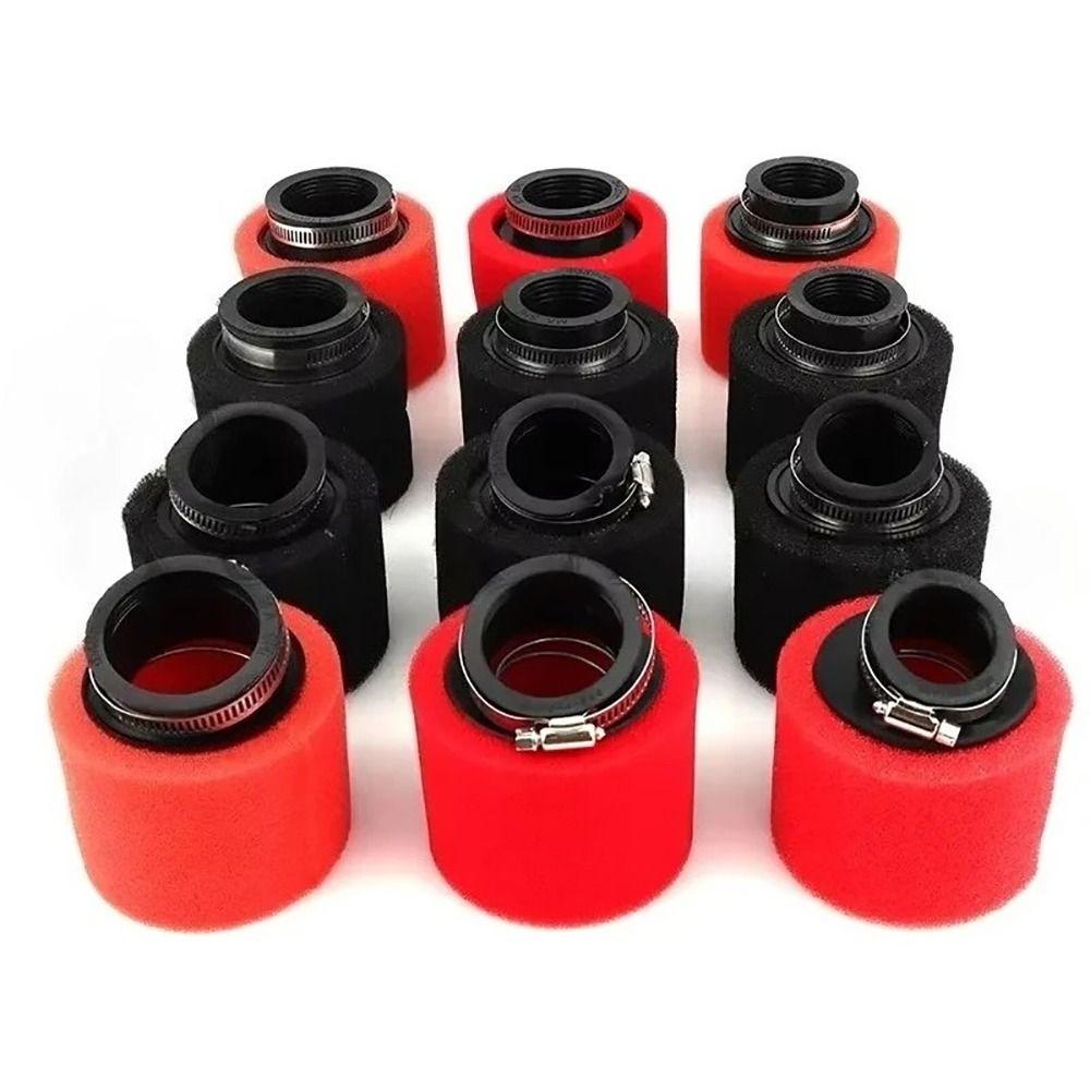 1Pcs New Black Red Foam Air Filter 35/38/40/42/45/48mm Universal Dirt Pit Parts Straight Elbow Sponge Cleaner Moped Scooter Air Filters 7