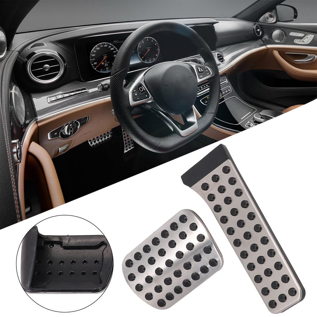 Accelerator Pedal Pads Pedal Pads No Drilling Simple Installation 304 Stainless Steel+Rubber Car Protector Brake Deal