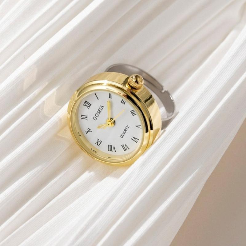 Anelli Orologio da Dito Romani Acciaio Inossidabile Impermeabile Mini Anello Coppia Gioielli di Moda