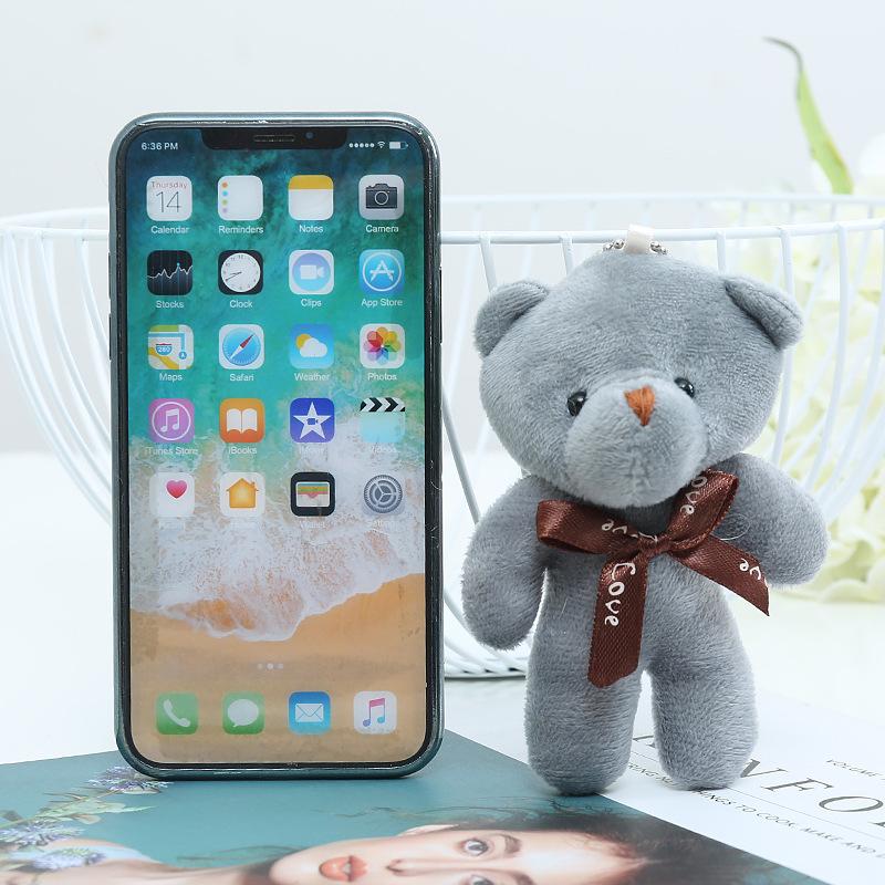 12cm Bear Plush Toys Mini Teddy Bear Dolls Small Gift for Party Wedding Present Pendant Cute Teddy Doll keychain gifts