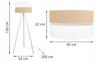 TRIPOD FLOOR LAMP WOODEN LAMPSHADE 45CM WHITE