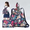 1Pc Folding Shopping Bag Lined with Oxford Cloth Foldable Drawstring Backpack Cartoon Grocery Bag Portable Tote Bag