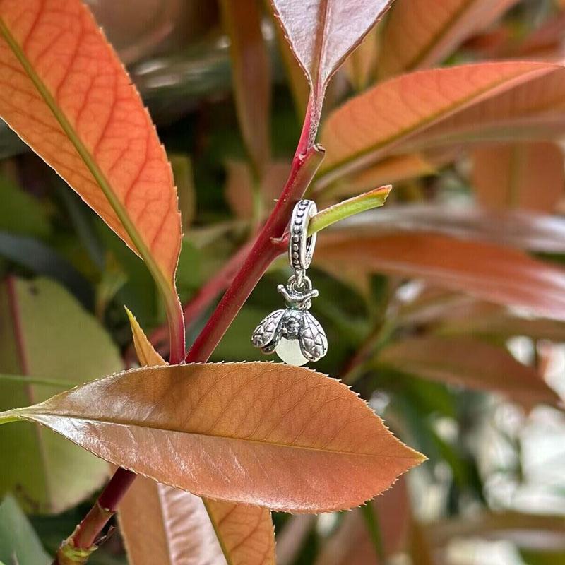 Copper Exquisite Luminous Firefly Light Bulb Star Spider Pendant Fit European Original Bracelet Necklace Diy Jewelry