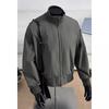 Men's Black CleanFit Workwear Bomber with Three-Proof Stand Collar