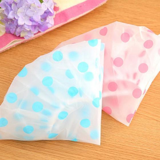 Lovely Dots Cuffia da bagno trasparente impermeabile e spessa per doccia