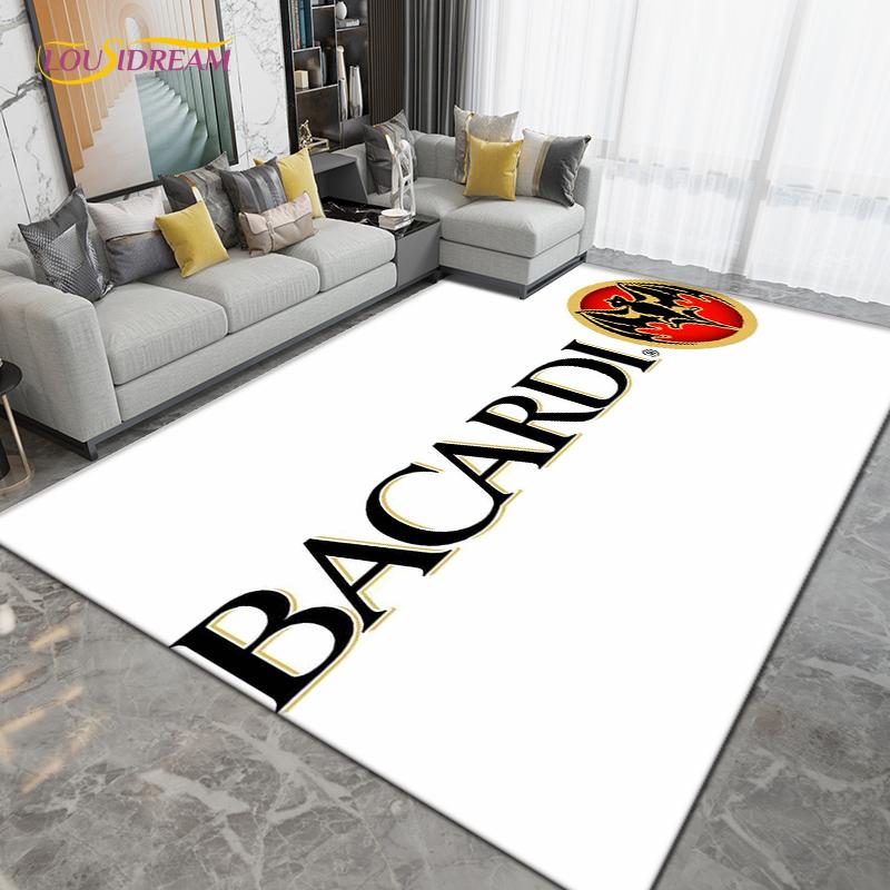 Bacardi Rum Area Rug Large Carpets Rugs for Living Room Bedroom Bedside Kids Room Decoration,Kitchen Bathroom Anti-slip Mat Gift