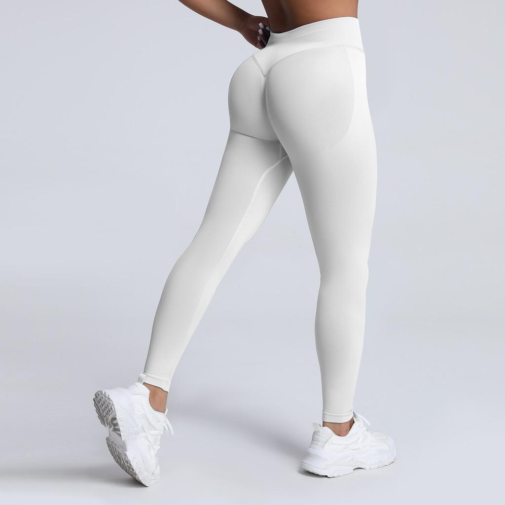 Seamless Matte High Waist Workout Leggings With Peach Lift For Yoga And Running