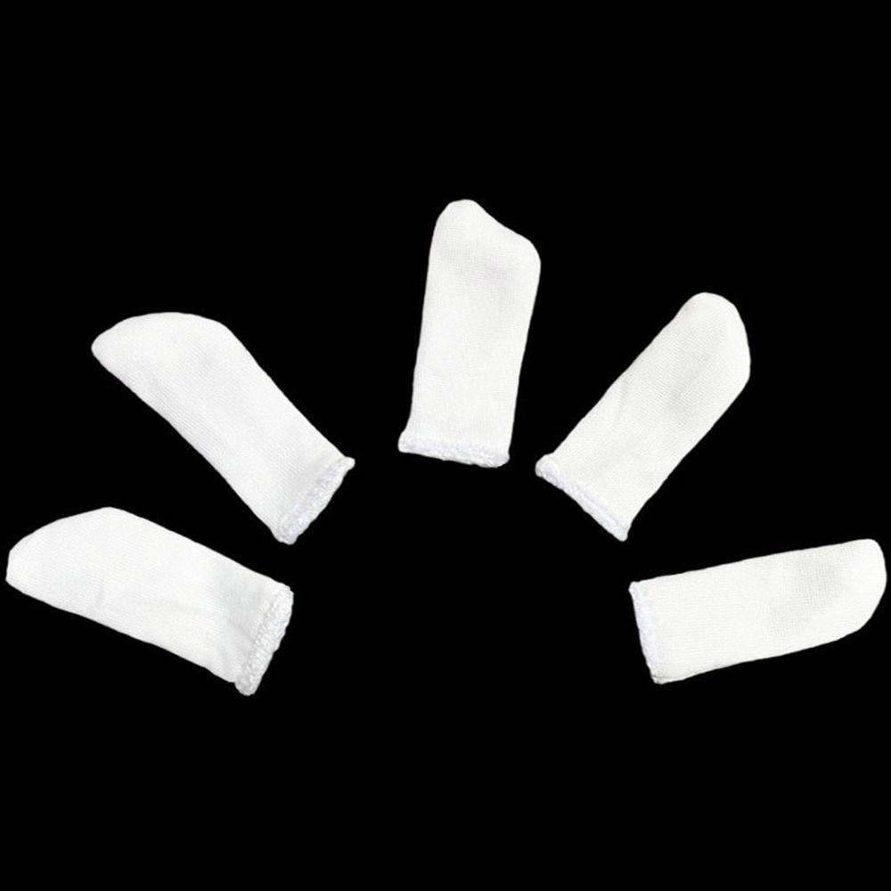 100 STÜCKE Verdickende Baumwoll-Fingerlinge Weiß Finger Schutzhandschuhe Fingerabdeckungen Arbeit