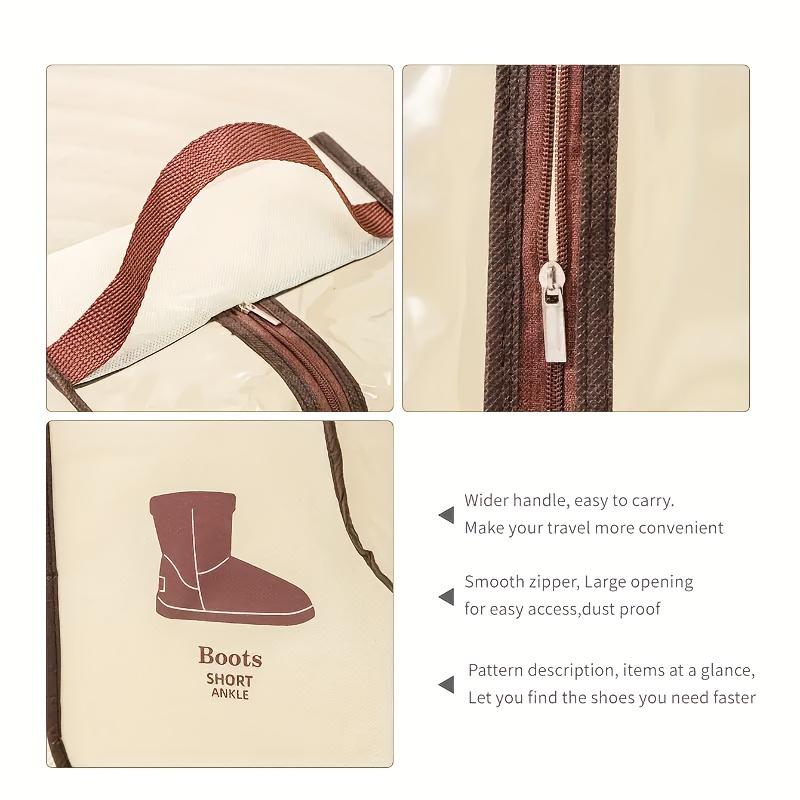 1/5 Stück Multifunktionale Schuhe Aufbewahrungstasche mit Griff Staubdichter Stiefelschutz für Lange & Stiefelette Reisebeutel Schuhe Organisieren