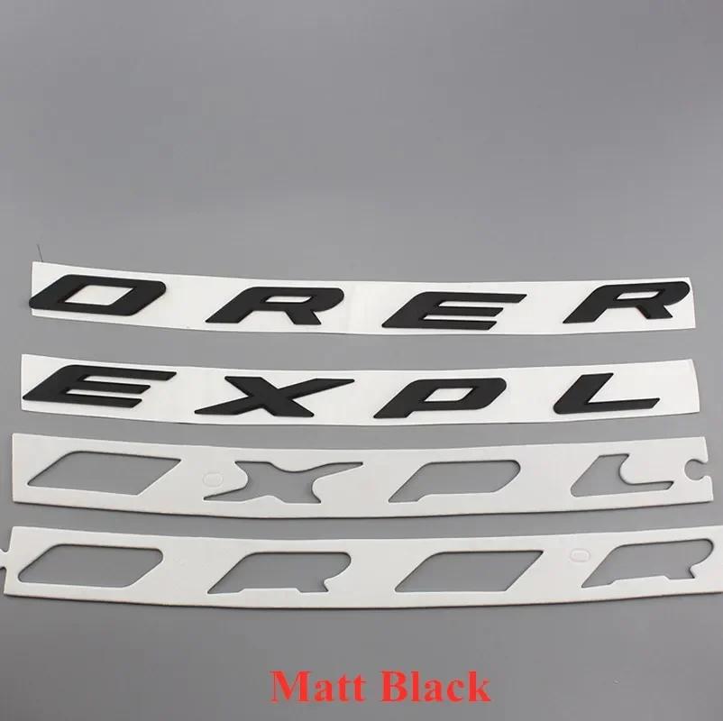 1Pc Chrome Black 3D ABS EXPLORER Letters Car Front Hood Bonnet Emblem Badge Sticker Car Styling Accessories