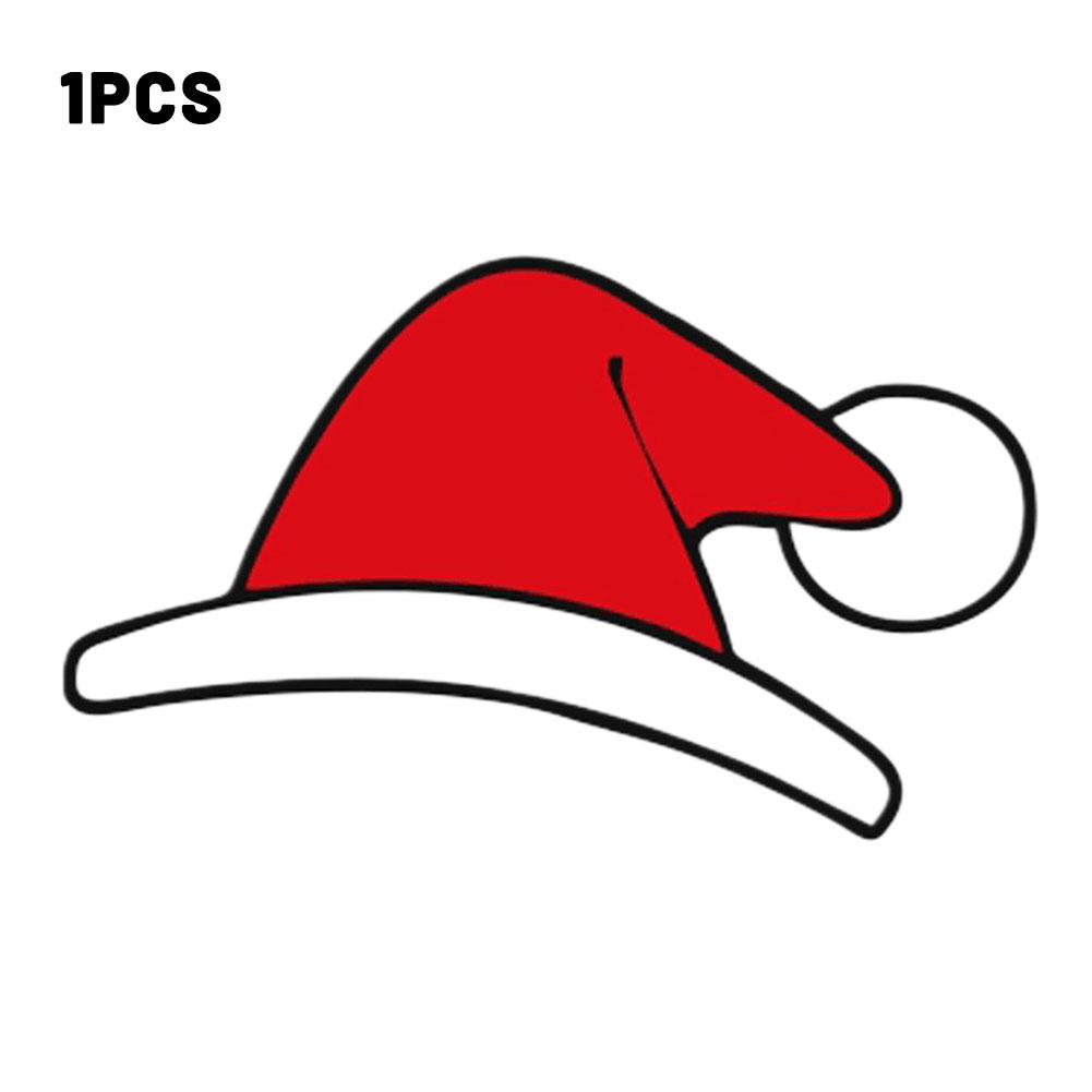 For Tesla Christmas Decoration Stickers For Model Y Santa Hat Front Logo Modification Creative Car Accessories Fest Hat Stickers