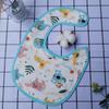 6-Layer Cotton Baby Bib - 360° Absorbent Gauze, Korean Style