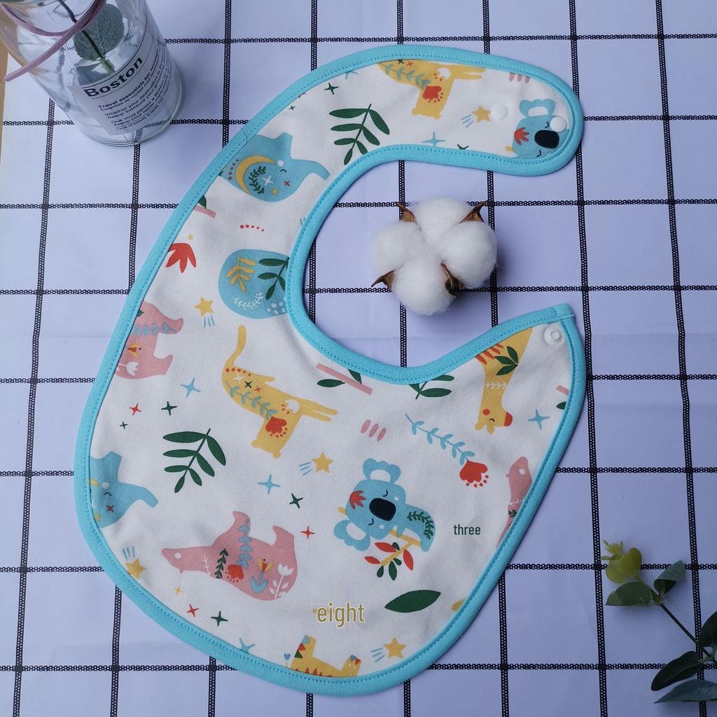 6-Layer Cotton Baby Bib - 360° Absorbent Gauze, Korean Style