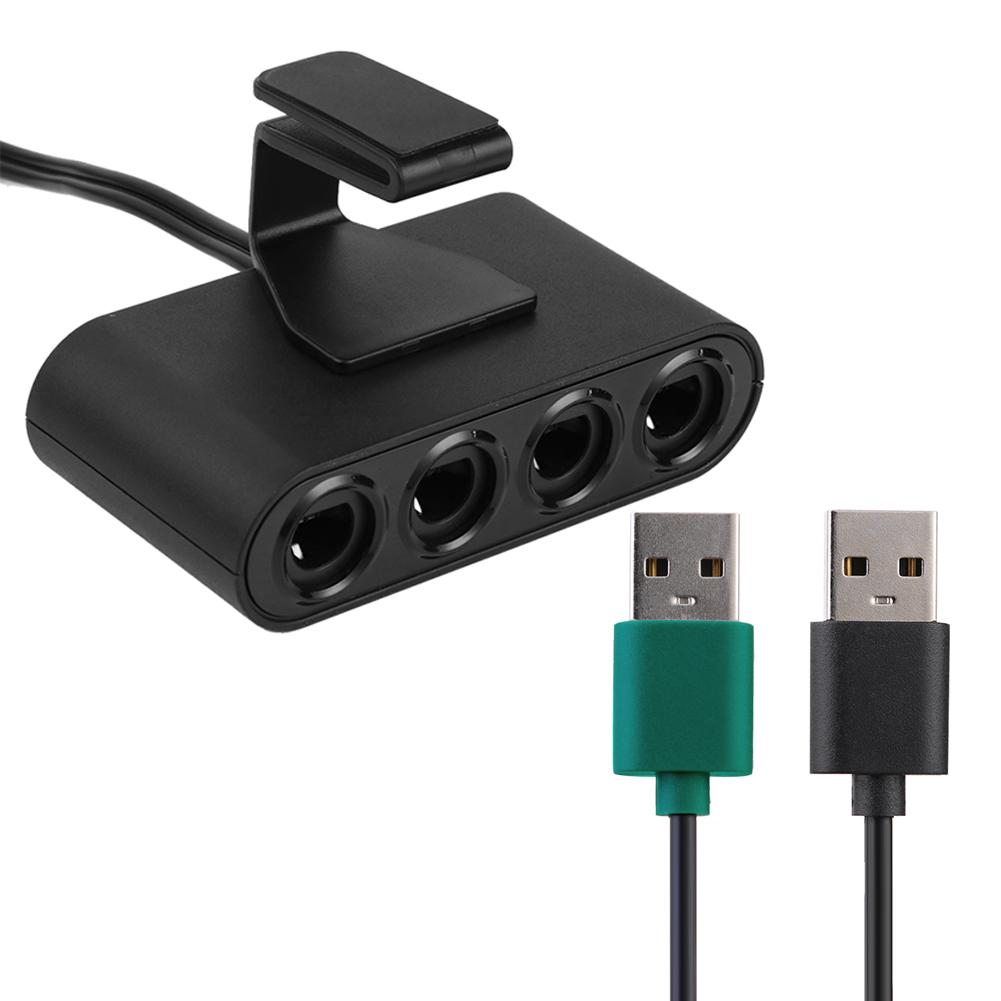 

Protable Game Handle Converter 4 Ports GC Controller Adapter Fit for Nintend Switch /Wiiu/PC Game Accessories 91*48*25mm чёрный