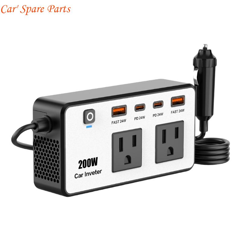 

Y4UA Multifunctional 200W Car Power Inverter DC12V to AC110V with Double Outlets and USB Ports for Travel and Emergency Use China Mainland