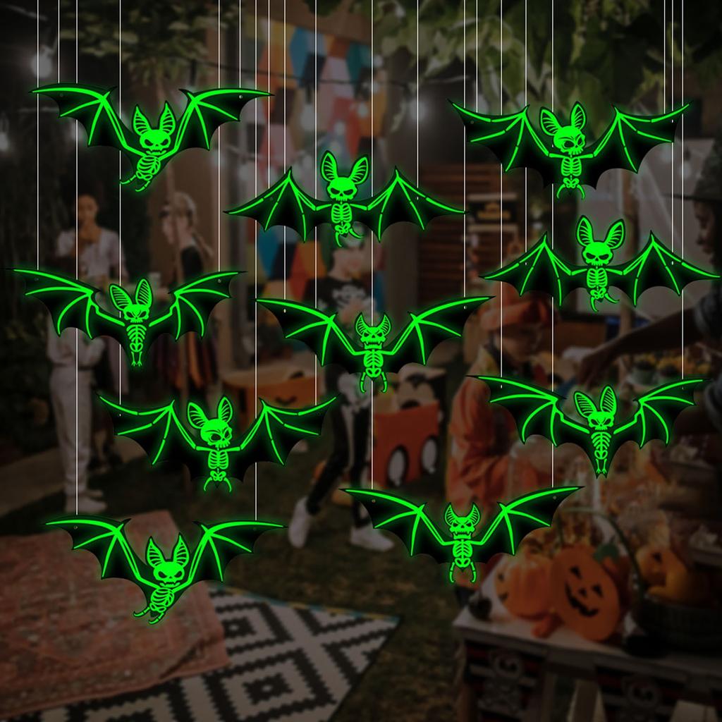 Halloween Decoration Supplies Hanging The Tree 3d Three- Fluorescent Night Light Horror House Festival Layout Wall Stickers