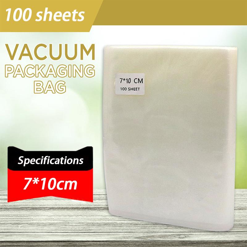 Vacuum Seal Bags Multipurpose Leakproof Food Storage Bags 100Pcs Household Fresh-Keeping Seal Bag 7x10cm