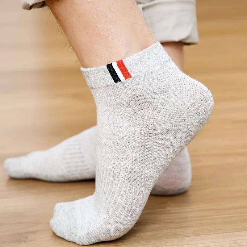 Mens Boat Socks Low Tube Socks Summer Cotton Sports Sweat Absorbing Breathable Comfortable Thin Basketball Socks Aezy0066