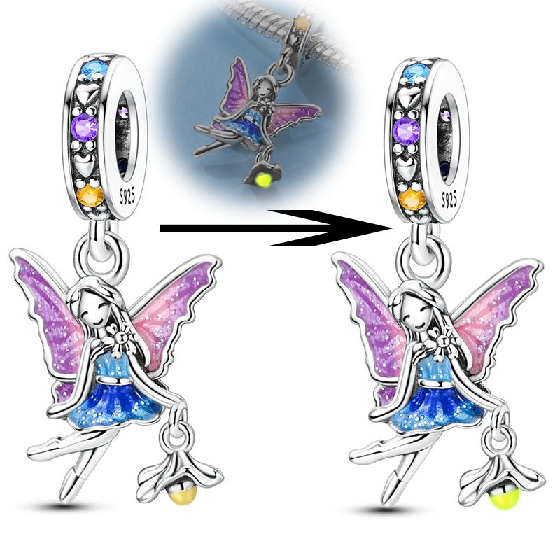 Original Charms Beads Pendant Copper Colorful Butterfly Charms For Woman Fashion Jewelry Making