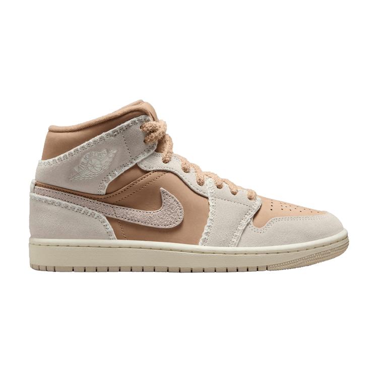 Air Jordan 1 Mid Hemp Women Sneakers Cream Sail Light-Orewood-Brown HV4269-200