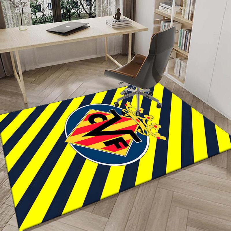 1PC Villar-real Football Club Rug Game Carpet, Floor Mat for Bedroom Living Room Entryway Rug, Home Decor Idea Gift for Christmas birthday