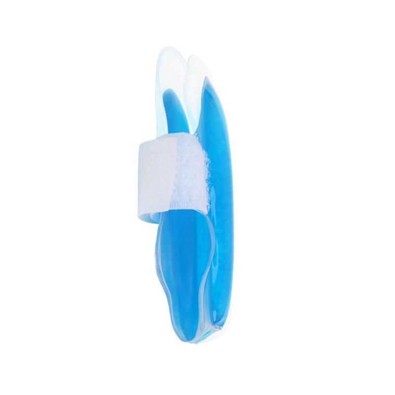 Adjustable Gel Compress Finger Sleeve: PVC, Heat/Cold Therapy, Soft, Skin-Friendly, Velcro Splint for Finger Protection 6 cm синий