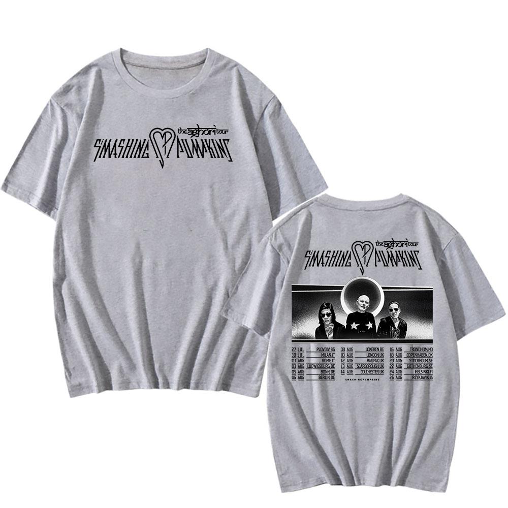 The Aghori Tour  2025 New Tshirts The Smashing Pumpkins Print T-shirt Alternative Rock Band Hip Hop T Shirt Cotton Mens Tees Top